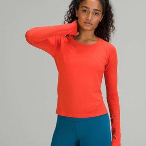 Autumn Red Swiftly Tech Long Sleeve Shirt 2.0 Race Length